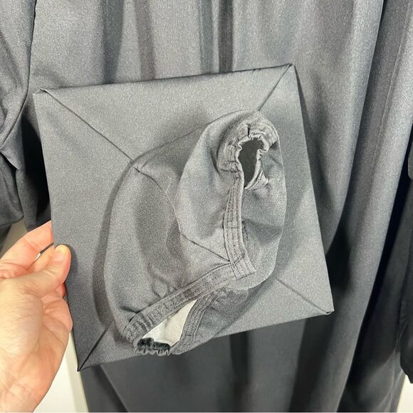 Oak Hall GreenWeaver Black Graduation Commencement Cap Gown Zipper Fit 6'6"-6'8" - Picture 8 of 11